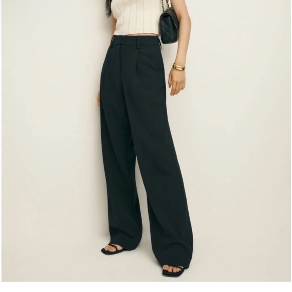 NEW NWT Reformation Alex Mid Rose apart Black twill size 2